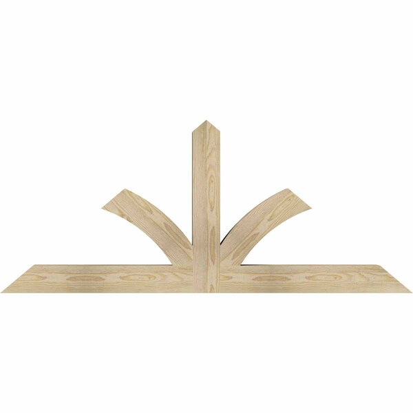 Ekena Millwork Richland Rough Sawn Timber Gable Bracket, Douglas Fir, 60"W x 25"H x 4"D x 4"F, 10/12 Pitch GBW060X25X0404RIC00RDF - main